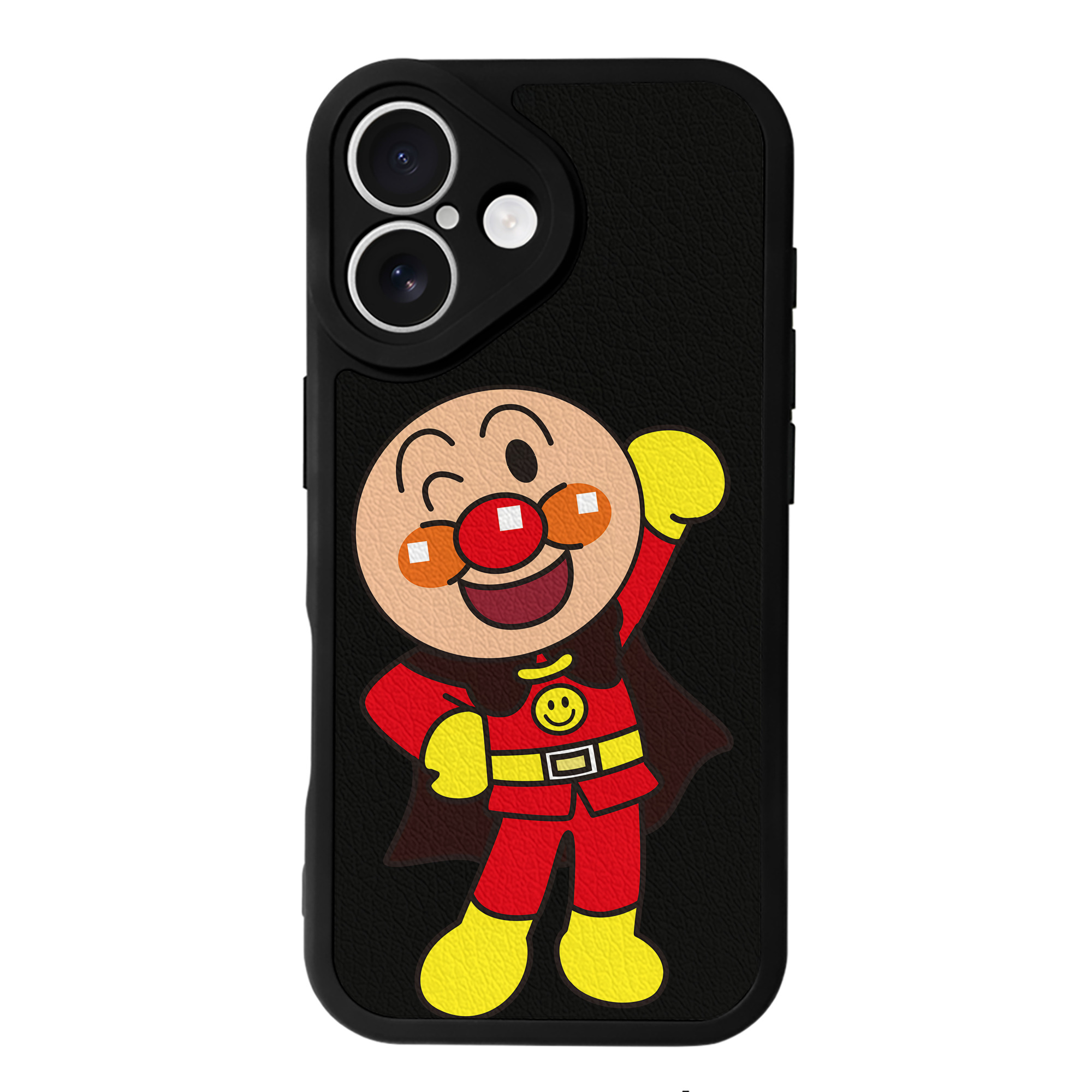 （画像用） アンパンマン Anpanman 【iPhone 16シリーズ対応】シリコンスマホケース（レザー調） 材質：シリコン
